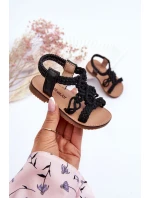 Dětské pletené nazouvací sandály Černe Tracy