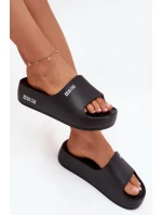 Dámské Pantofle z Pěny na Masivní Platformě Big Star SS274721 Černé