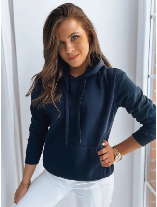 Dámská mikina s kapucí BASIC navy blue FashionStreet BY0561z Dámská mikina s kapucí BASIC navy blue FashionStreet BY0561z