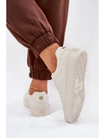 Nízké Dámské Tenisky Z Eko Kůže Big Star NN274578 Béžové Nízké Dámské Tenisky Z Eko Kůže Big Star NN274578 Béžové