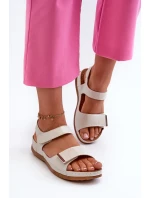 Pohodlné dámské sandály na suchý zip Silver Iphiope