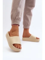 Dámské žabky na tlusté podrážce béžové Oreithano