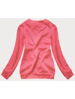 Růžová dámská tepláková mikina se stahovacími lemy (W01-58) Růžová dámská tepláková mikina se stahovacími lemy (W01-58)
