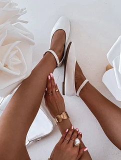 Dámské baleríny 21-42 Janelor bílé - Diamantique