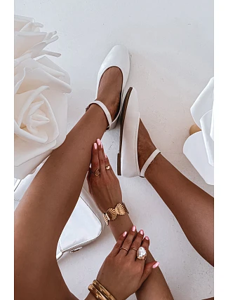 Dámské baleríny 21-42 Janelor bílé - Diamantique