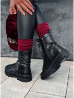 Dámské vázané kozačky CITYSTRY s hrubou podrážkou černé FashionStreet ZY0539