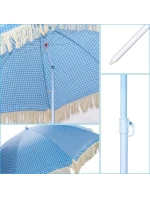 PLÁŽOVÝ A ZAHRADNÍ SLUNEČNÍK SE STŘAPCI 174 CM MODRÝ