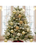 DEKORATIVNÍ PLASTOVÉ CETKY 6CM SADA 35 KS JANTAR