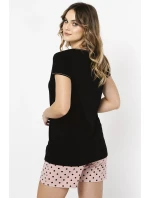 Italská móda Bonilla crêpe barva:černá/potisk Italská móda Bonilla crêpe barva:černá/potisk