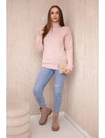 Rolákový svetr pudrově růžový Rolákový svetr pudrově růžový
