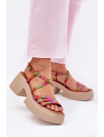 Dámské kožené sandály Maciejka 06990-39 Multikolor
