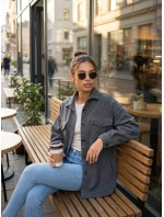 Košile DN KS 4005.99P tmavě šedá