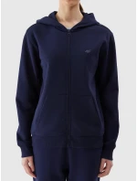 Dámská tepláková rozepínací mikina s kapucí 4F - tmavě modrá