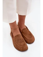 Dámské mokasíny z eko semiše Miryelle – camel