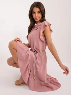 Dámské šaty DHJ SK 892..98 Pudr růžová - Rue Paris