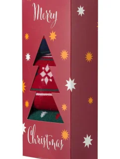 Ponožky SOXO - ozdobná krabička, vánoční stromeček