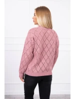 Poloviční rolák s diamantovým vzorem tmavě růžový