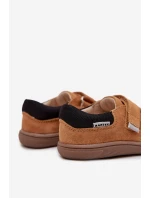 Kožené polobotky Barefoot dětské s motivem lišky Bartek 8600563 světle hnědé Kožené polobotky Barefoot dětské s motivem lišky Bartek 8600563 světle hnědé