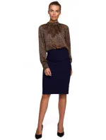 S235 Chiiffonová halenka se zavazováním na zádech - model 1