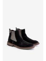 Pánské kotníkové boty Chelsea OO174154 Černá - Big Star Pánské kotníkové boty Chelsea OO174154 Černá - Big Star