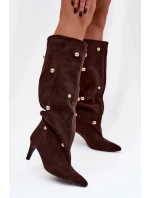 Kozačky na podpatku  model 221150 Step in style