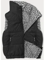 Krátká černá dámská péřová vesta se stojáčkem (16M9092-392) Krátká černá dámská péřová vesta se stojáčkem (16M9092-392)