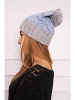 Paris fleecová čepice K212 modrá+šedá Paris fleecová čepice K212 modrá+šedá