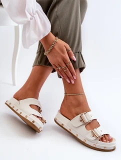 Dámské žabky na platformě Big Star NN274081 Bílé