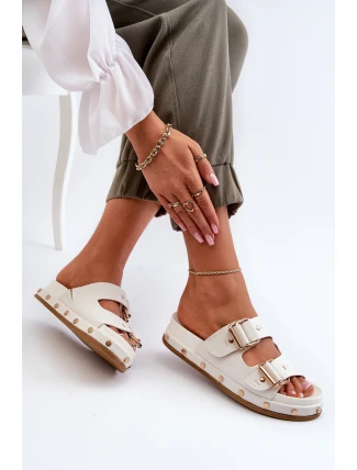 Dámské žabky na platformě Big Star NN274081 Bílé