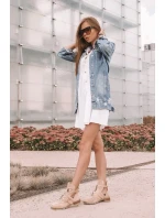 Lu Boo béžové Suede vystřihnout kotníkové boty Rock Girl