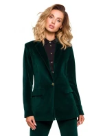 M643 Sametové sako s jedním knoflíkem - vínové