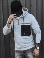 Pánská šedá mikina FashionStreet BX5465