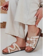 Dámské korkové žabky KORKARTA beige FashionStreet ZY0892 Dámské korkové žabky KORKARTA beige FashionStreet ZY0892