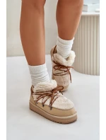 Nízké Sněhule Na Platformě S Kožešinou D.Franklin Béžové DFSH370011