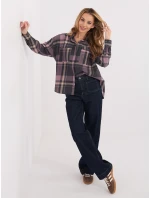 Košile D71720Z11085B šedorůžová