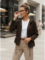 Dámská čokoládová semišová bunda hitem sezóny FashionStreet TY5576