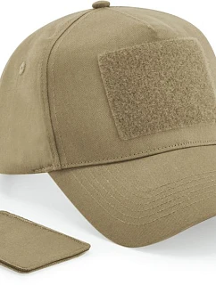 Beechfield B 638 5 panelová čepice s nášivkou 53.0638 desert sand