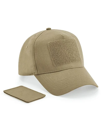 Beechfield B 638 5 panelová čepice s nášivkou 53.0638 desert sand