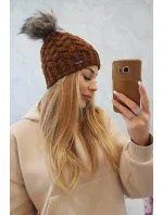 Fleecová čepice Daria K217 světle hnědá