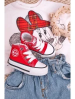 Dětské Tenisky Vysoké Se Zipem BIG STAR HH374190 Červené