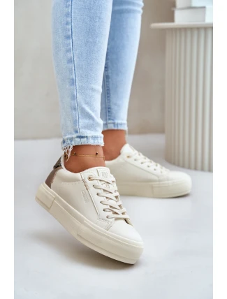 Zateplené dámské tenisky na platformě Big Star OO274A454 béžové