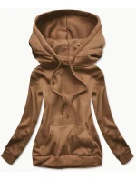 Dámská tepláková mikina v barvě toffi (W02-157)