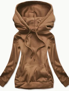 Dámská tepláková mikina v barvě toffi (W02-157)