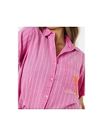 Dámské tričko RIP CURL Hotel Malibu Embroid Shirt, růžové Dámské tričko RIP CURL Hotel Malibu Embroid Shirt, růžové