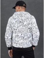 Pánská mikina na zip s kapucí bílá FashionStreet BX5811