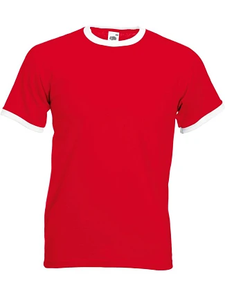 Fruit of the Loom Ringer T Racerback tričko 16.1168 red/white