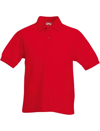Fruit of the Loom Kids 65/35 Polo Dětské piqué polo 16.3417 red Fruit of the Loom Kids 65/35 Polo Dětské piqué polo 16.3417 red