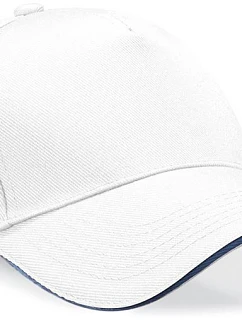 Beechfield B 15C 5 panelová sandwich kšiltovka 53.015C white/french navy