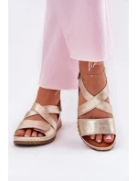 Kožené Dámské Sandály Na Suchý Zip Maciejka L6848-25 Zlaté