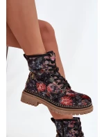Vzorované dámské boty zateplené Artiker 57C1054 Černé